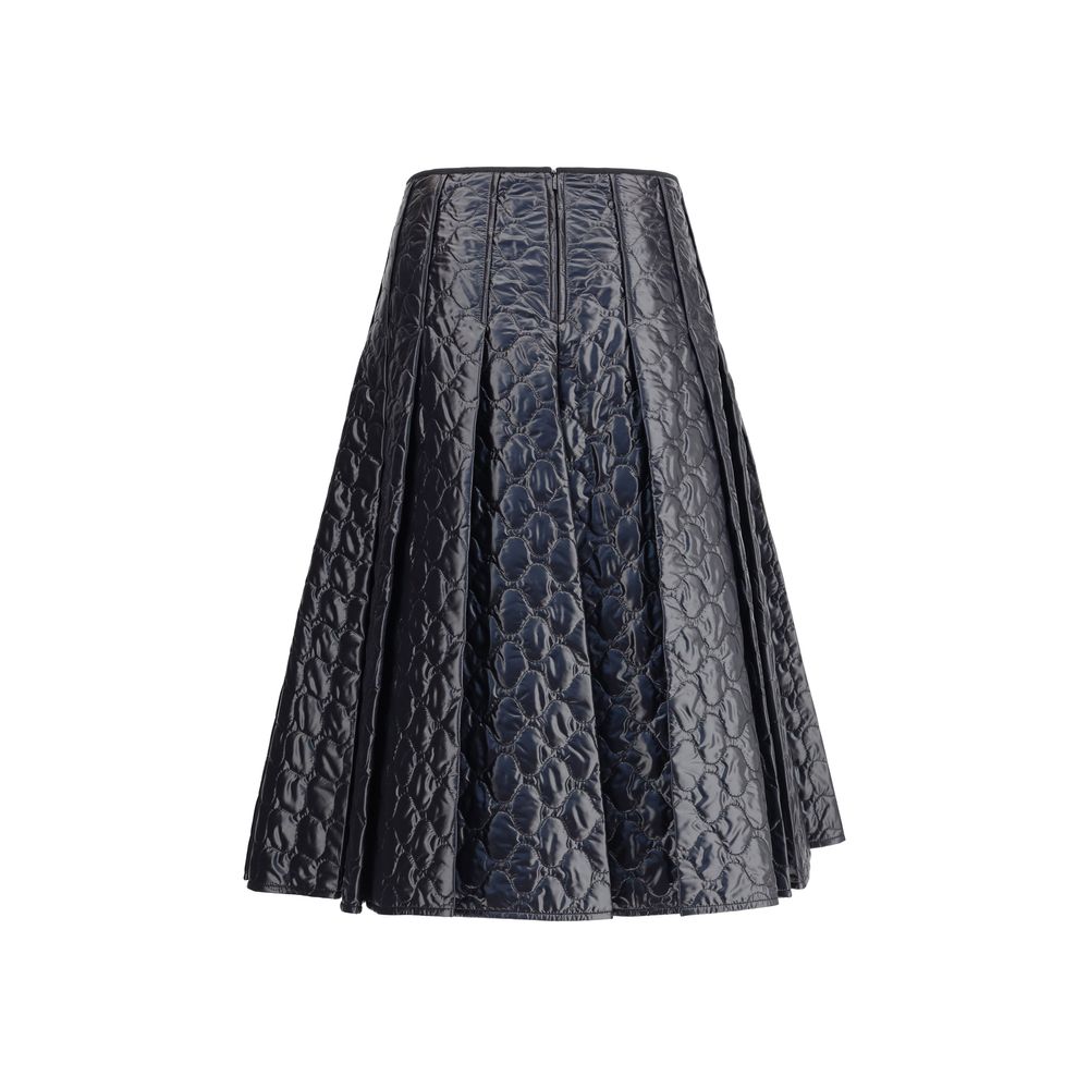 Black Polyamide Midi Skirt