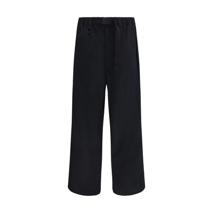 Black Nylon Casual Pants