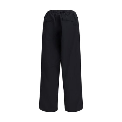 Black Nylon Casual Pants