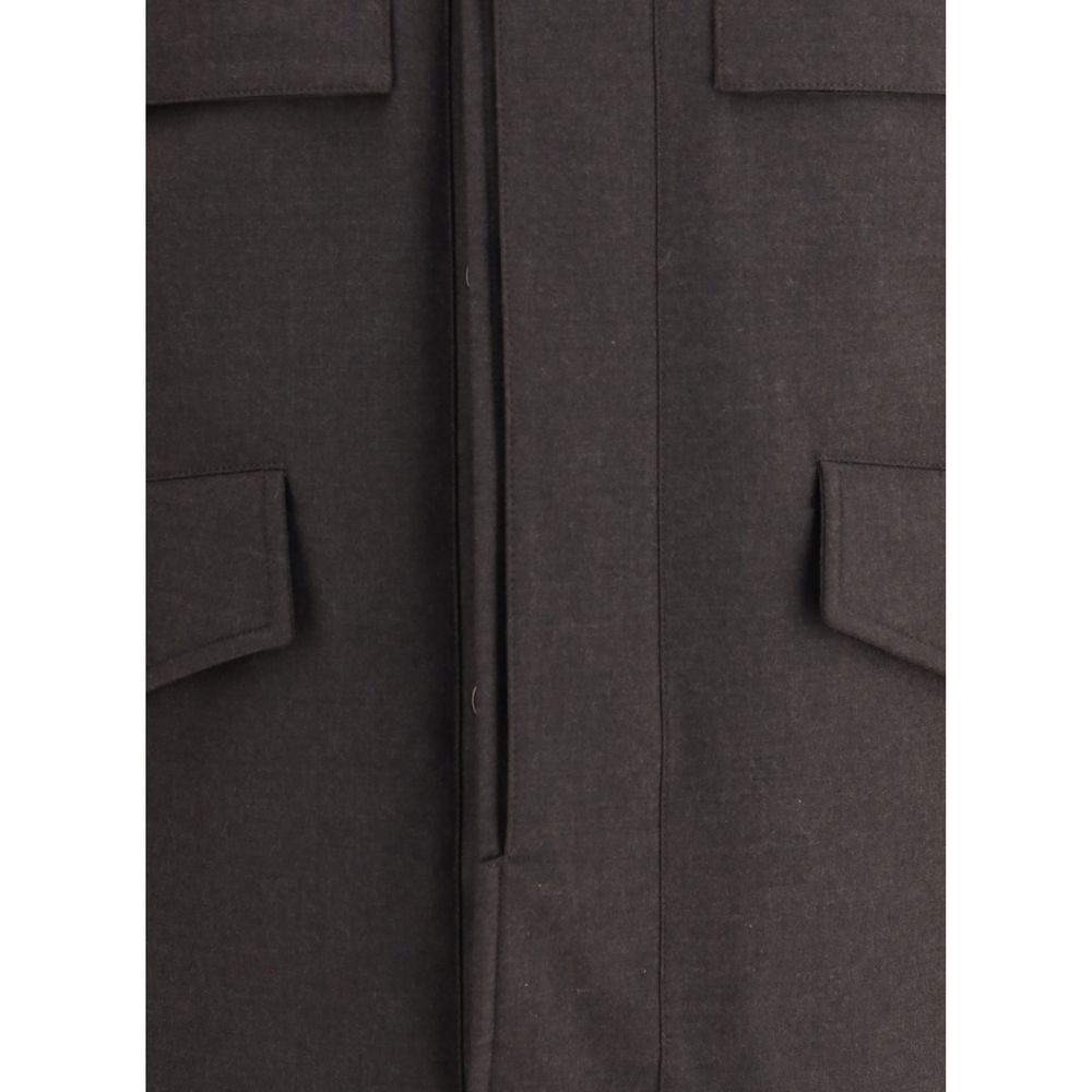 Brown Fleece Wool Coat
