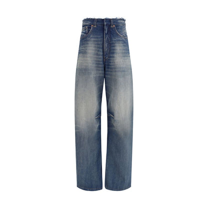 Blue Cotton Relaxed Fit Jeans