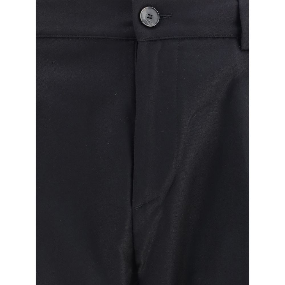 Black Fleece Wool Dress Pants