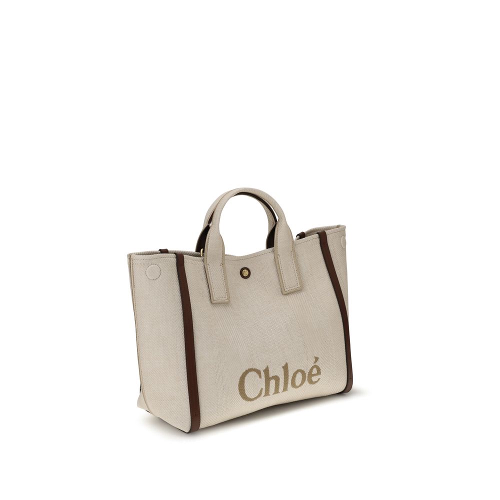 Beige Cotton Shoulder Bag