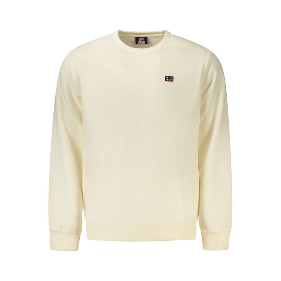 White Cotton Men Sweatshirt