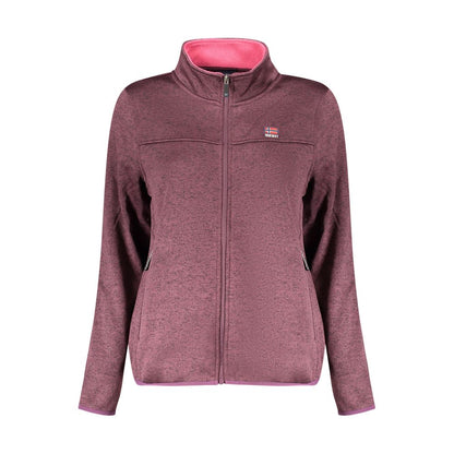 "Viola Polyester Woman Sweatshirt with External Zip Pockets"