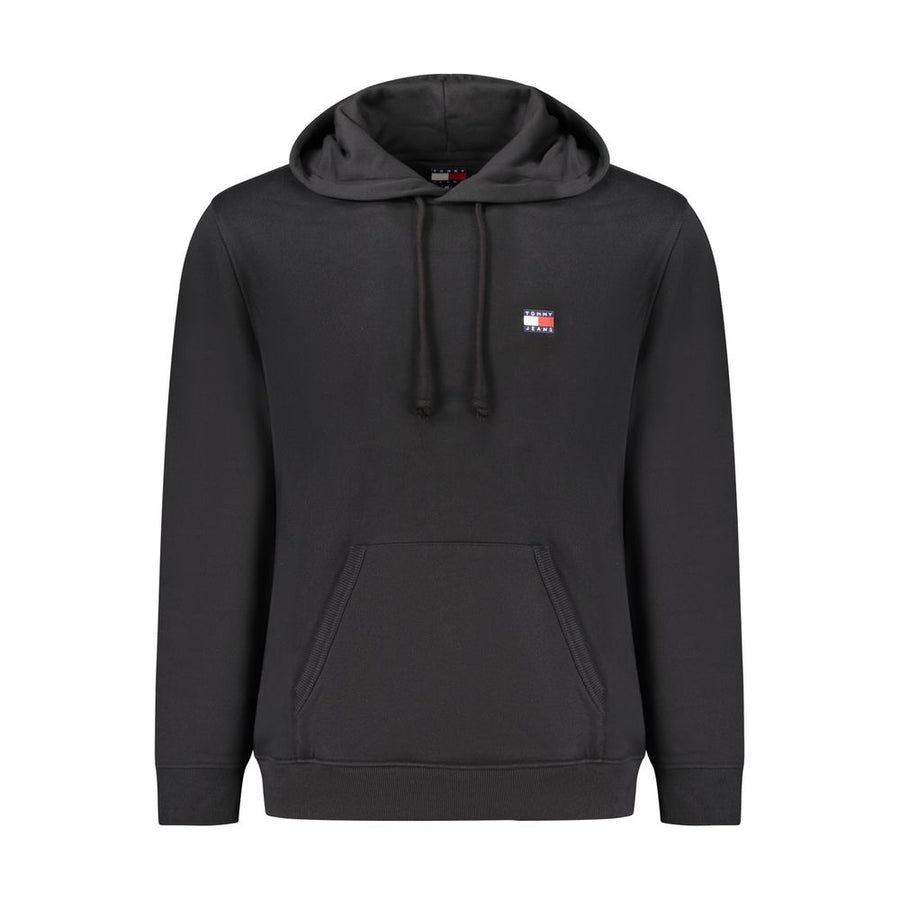 Black Cotton Men's Hoodie