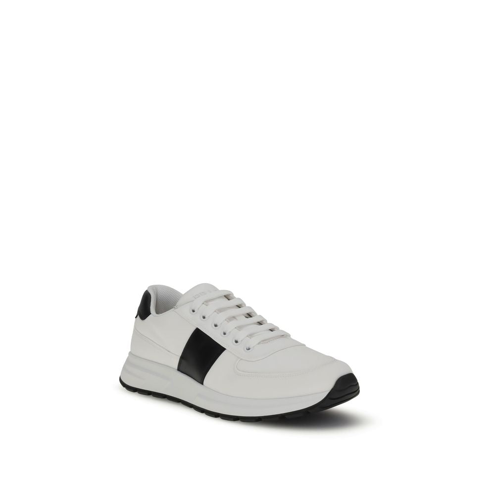 White Calf Leather Bos Taurus Low Top Sneakers