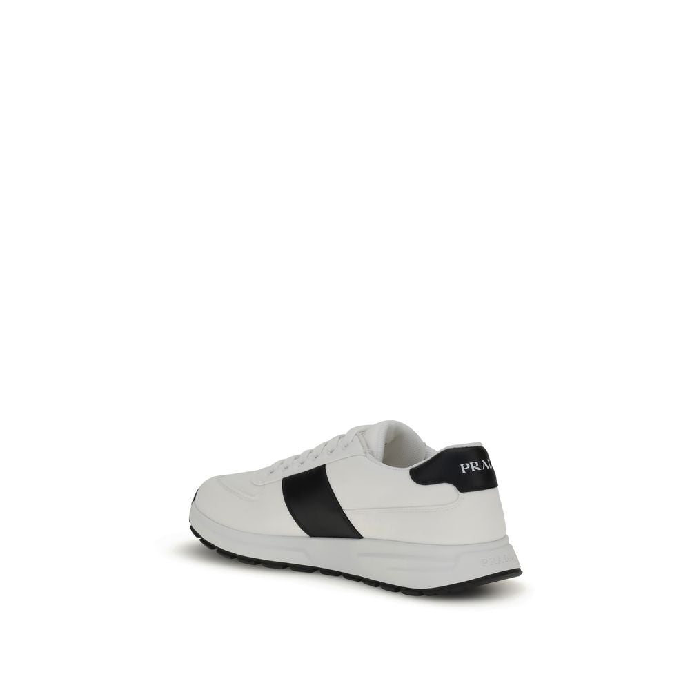 White Calf Leather Bos Taurus Low Top Sneakers