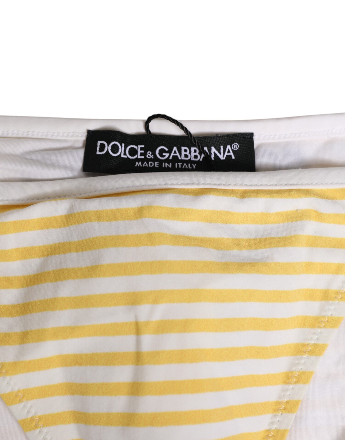 White Yellow Stripe Tie Side Logo Underwear