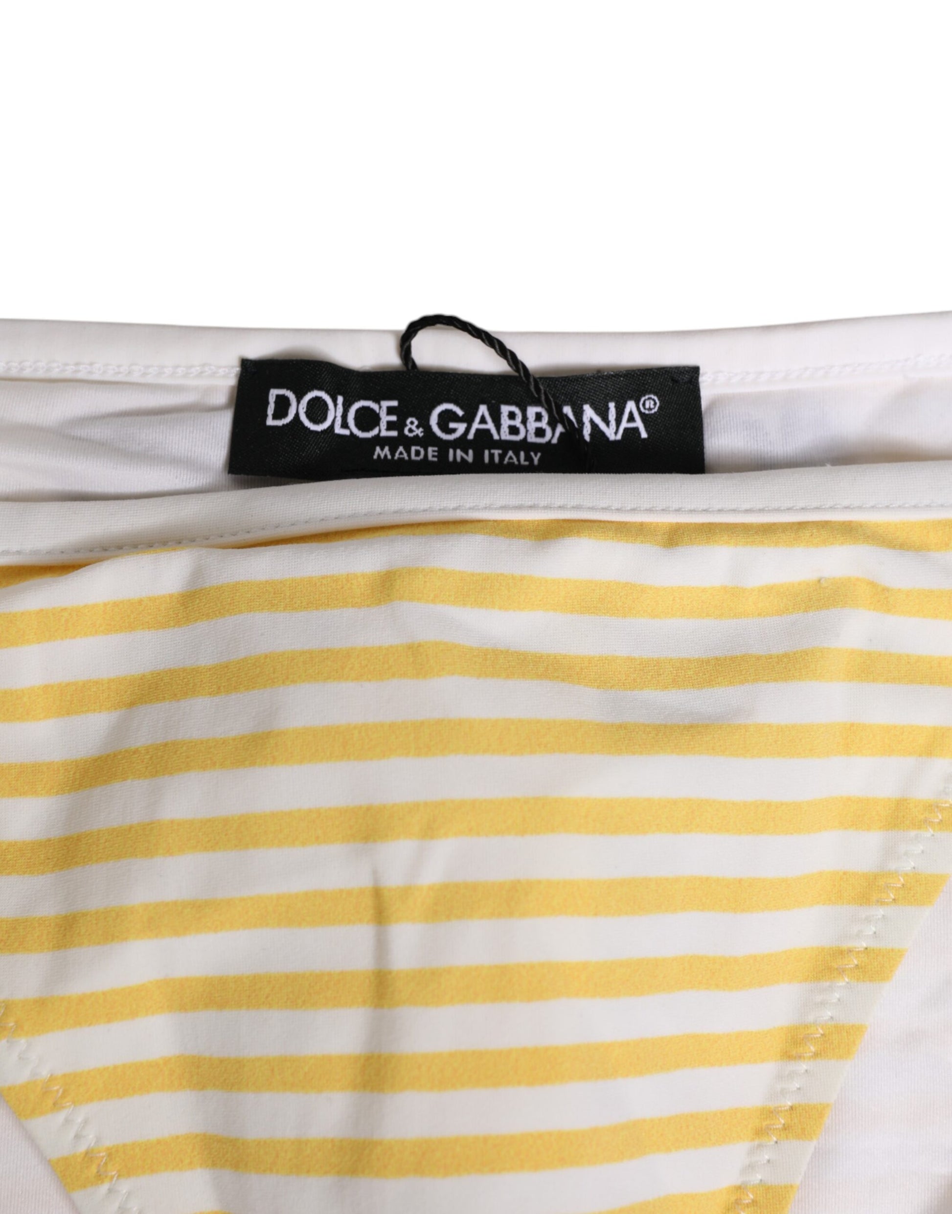 White Yellow Stripe Tie Side Logo Underwear