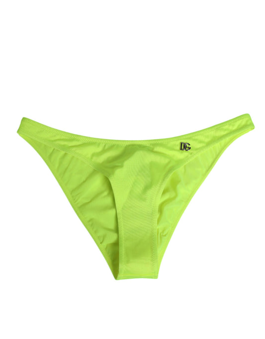 Neon Green DG Logo Swim Briefs Women Underwear