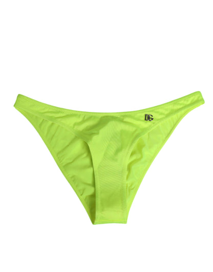 Neon Green DG Logo Swim Briefs Women Underwear