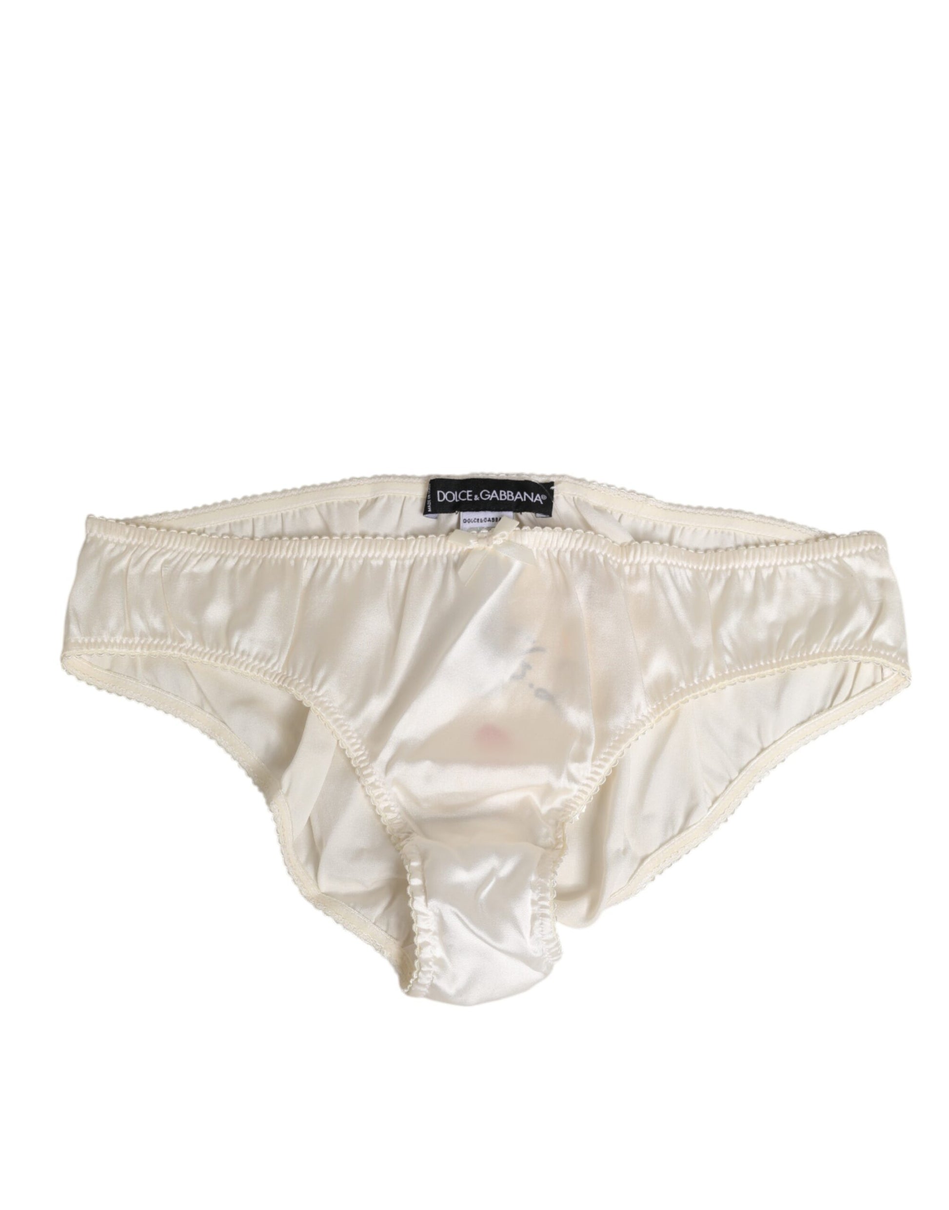 White Silk Satin Lingerie Panty  Underwear