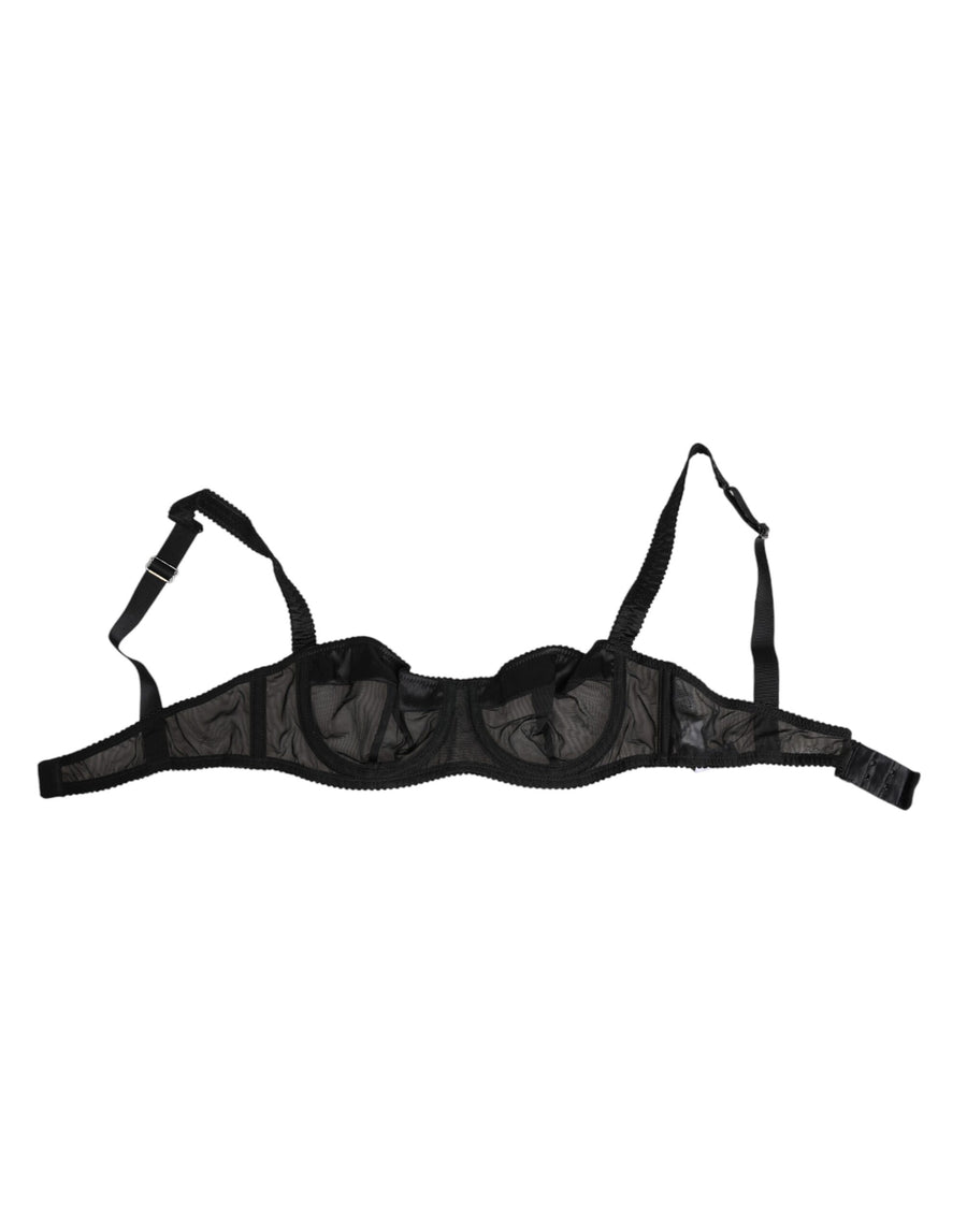 Black Sheer Mesh Underwire Bra  Underwear