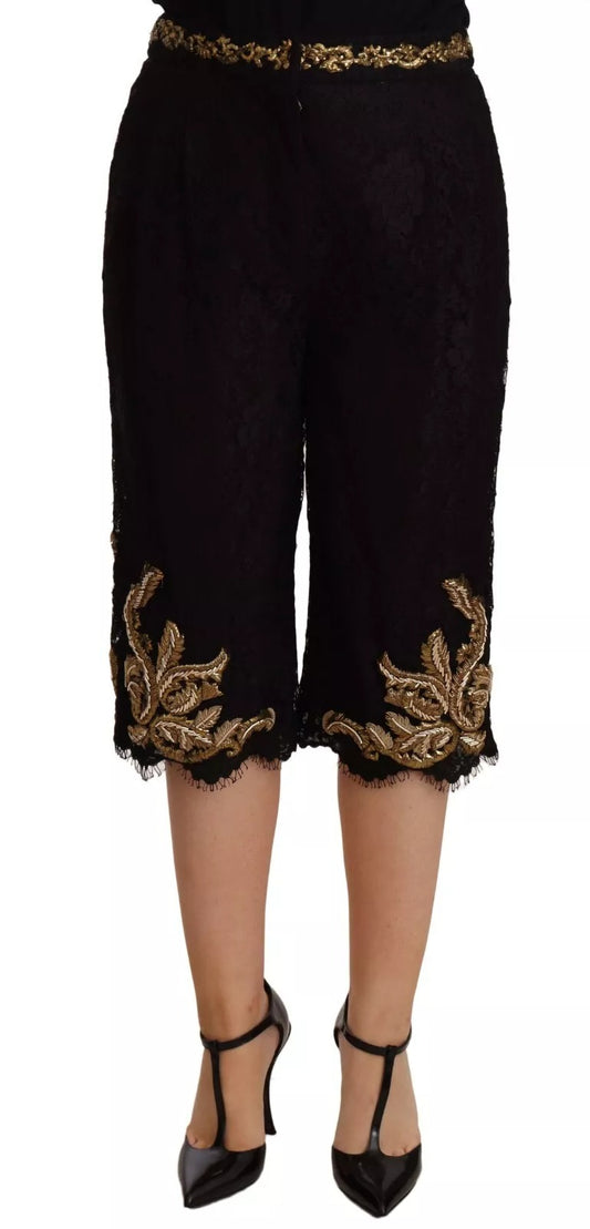 Black Lace Gold Baroque SPECIAL PIECE Shorts