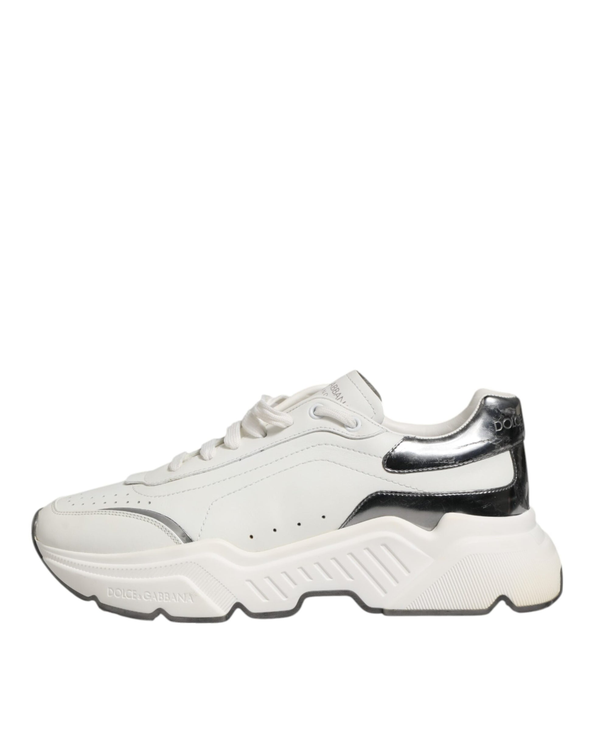 White Silver DAYMASTER Leather Men Sneakers Shoes