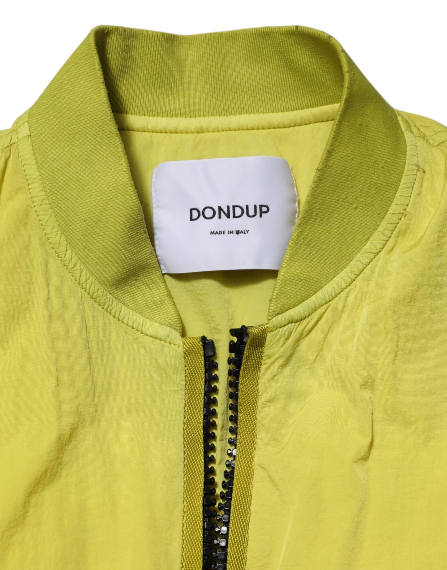Yellow Polyamide Zipper Bomber Women’s Jacket