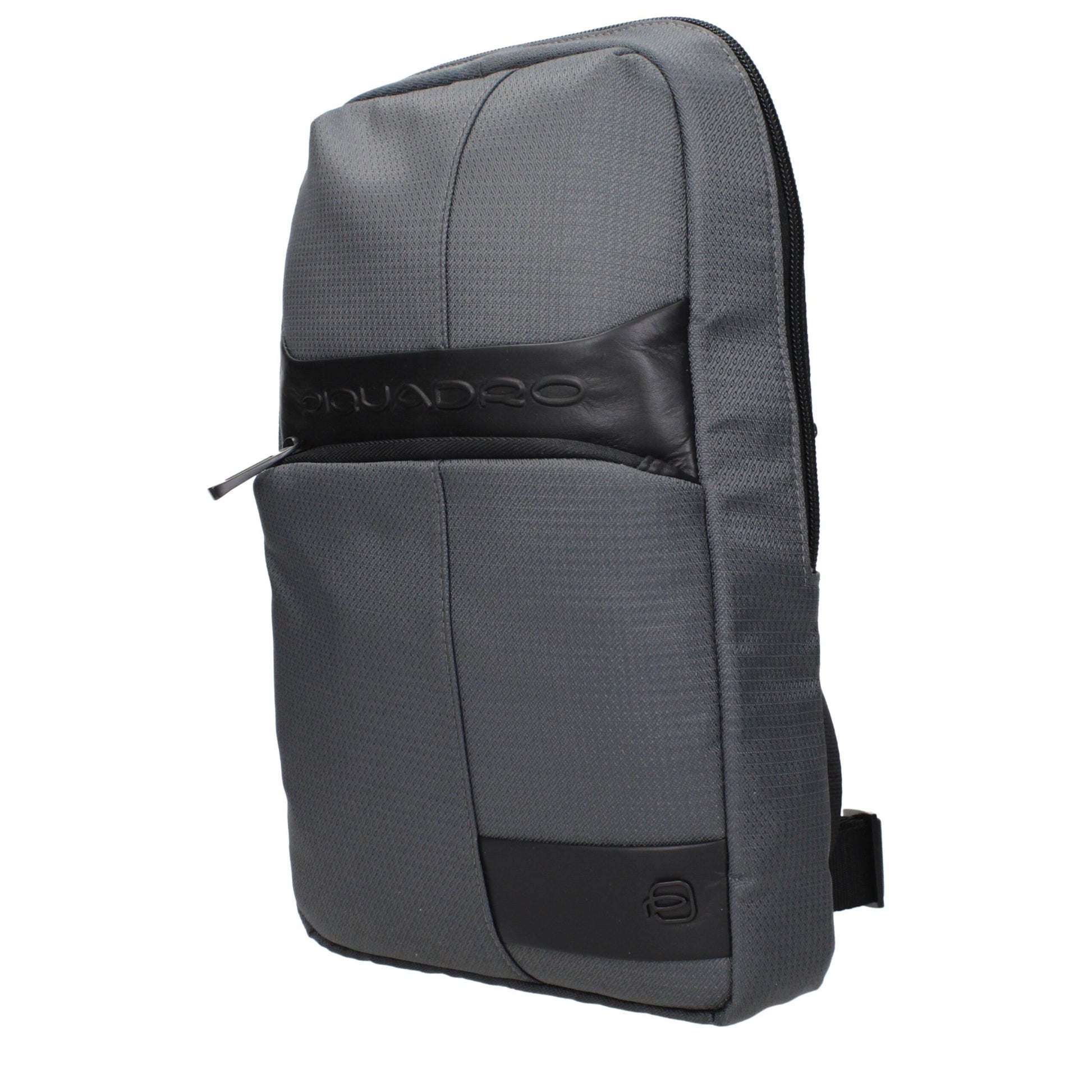 Gray Fabric Crossbody Bag