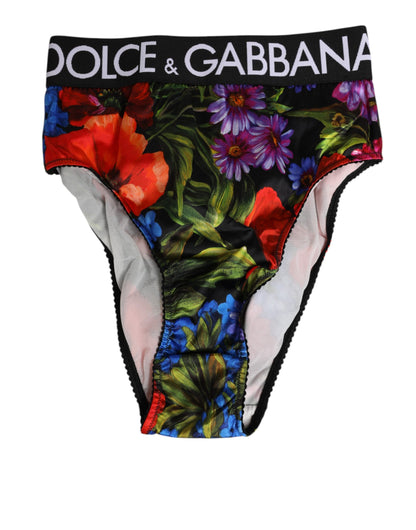 Multicolor Floral Print High Waist Panty Underwear