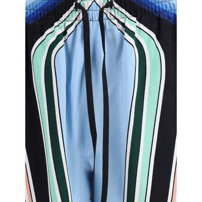 Multicolor Silk Bermuda Shorts