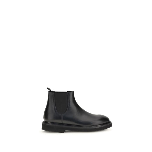Black Calf Leather Bos Taurus Chelsea Boots