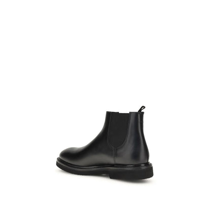 Black Calf Leather Bos Taurus Chelsea Boots