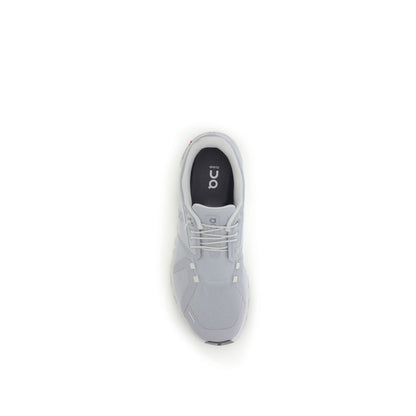 White Fabric Athletic Sneakers