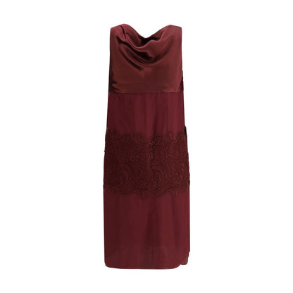 Bordeaux Silk Cocktail Dress