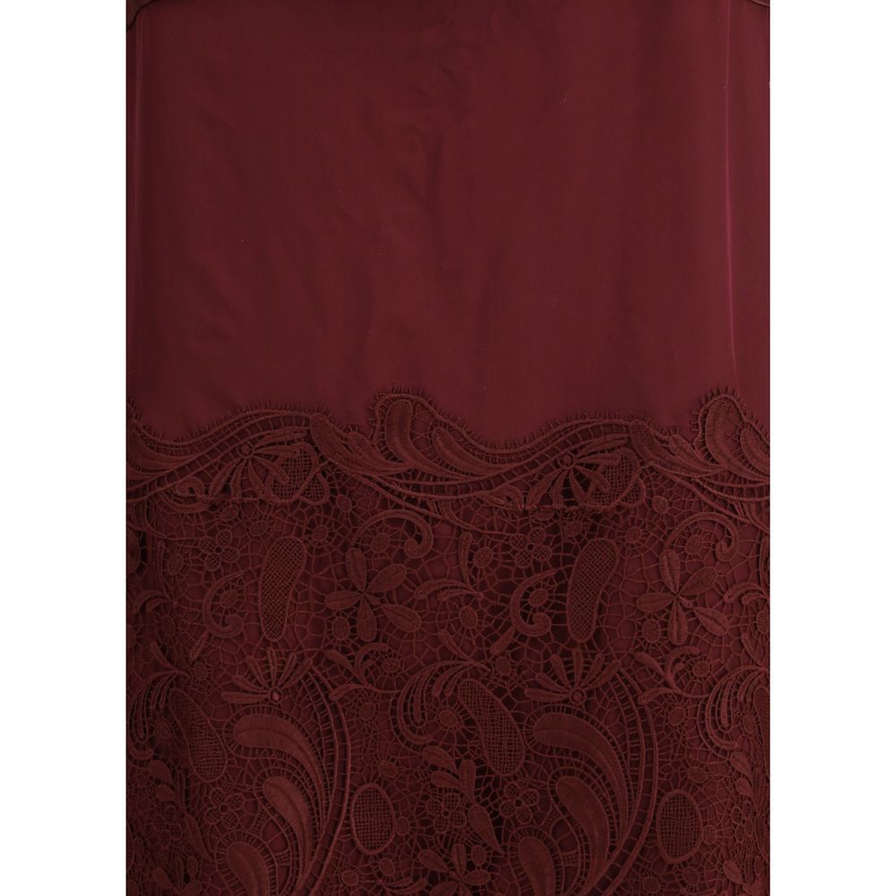 Bordeaux Silk Cocktail Dress