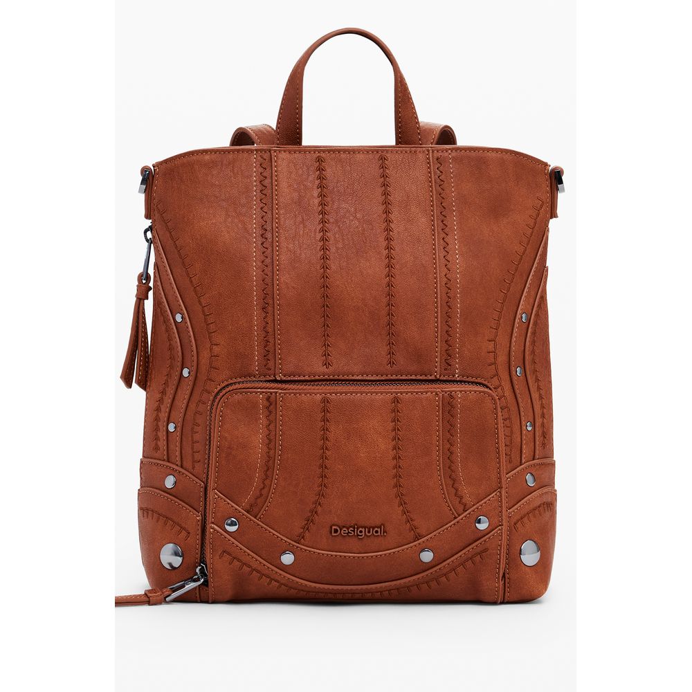 Brown Polyethylene Backpack