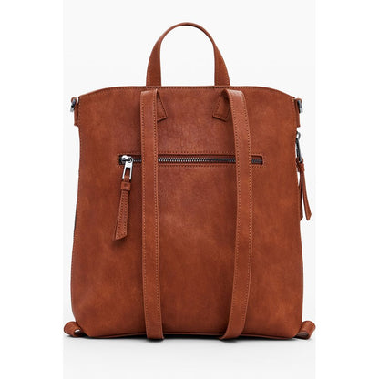 Brown Polyethylene Backpack