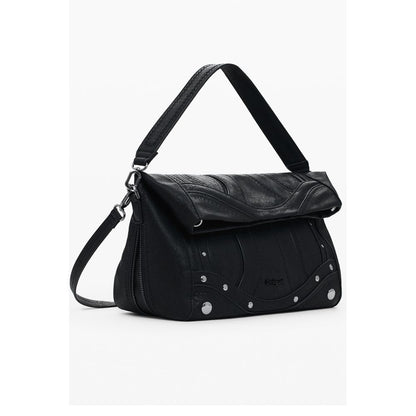 Black Polyethylene Women Handbag