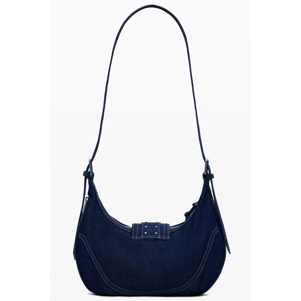 Blue Cotton Women Handbag