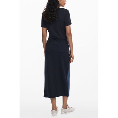 Blue Cotton Women Skirt