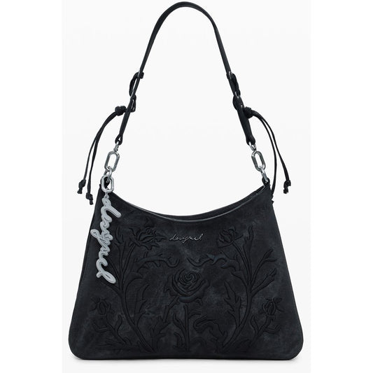 Black Polyethylene Women Handbag
