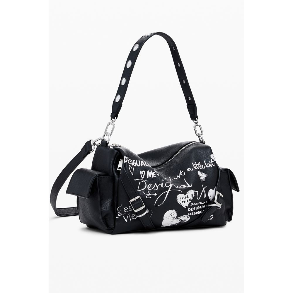 Black Polyurethane Women's Handbag