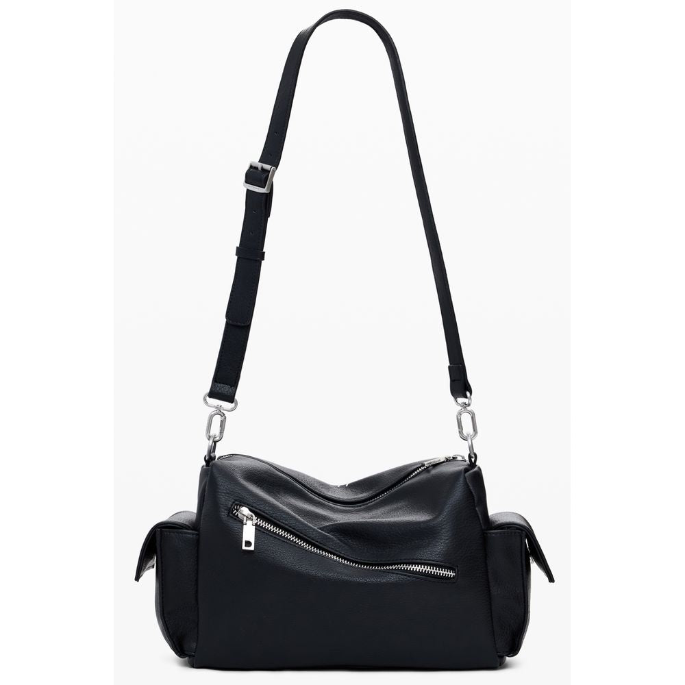 Black Polyurethane Women's Handbag