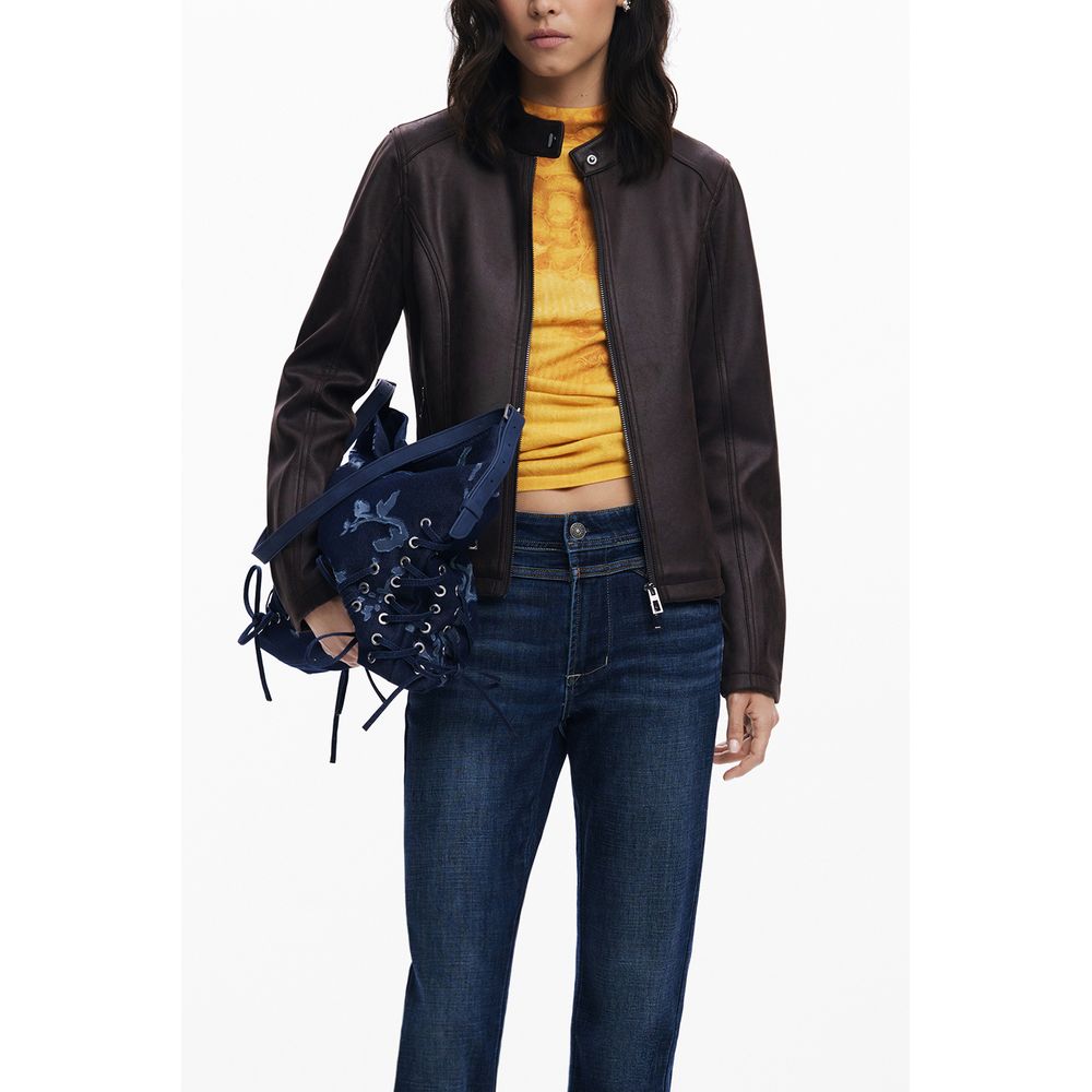 Brown Polyester Women's Jacket