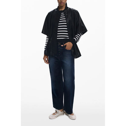 Black Polyethylene Women Poncho