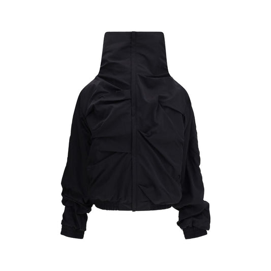 Black Polyamide Full-Length Jacket