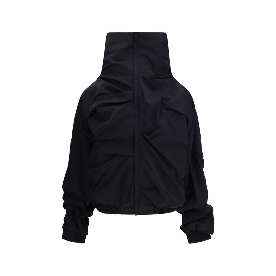 Black Polyamide Full-Length Jacket