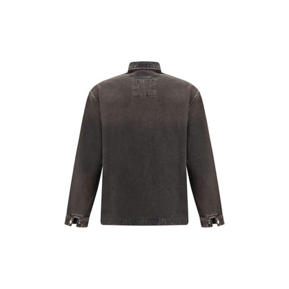 Black Cotton Denim Jacket