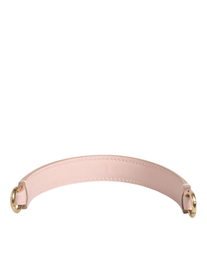 Strap Pink Leather Gold Tone Big Bag Handle Shoulder Strap