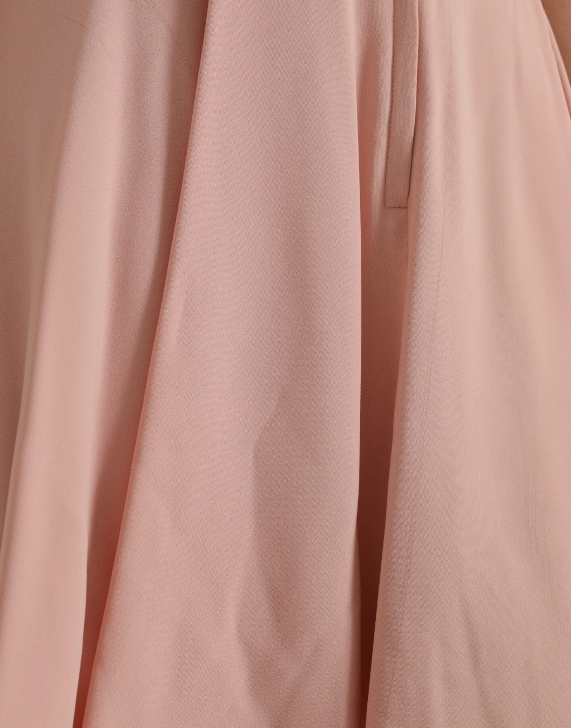Light Powder Rose Viscose Pleated Skirt