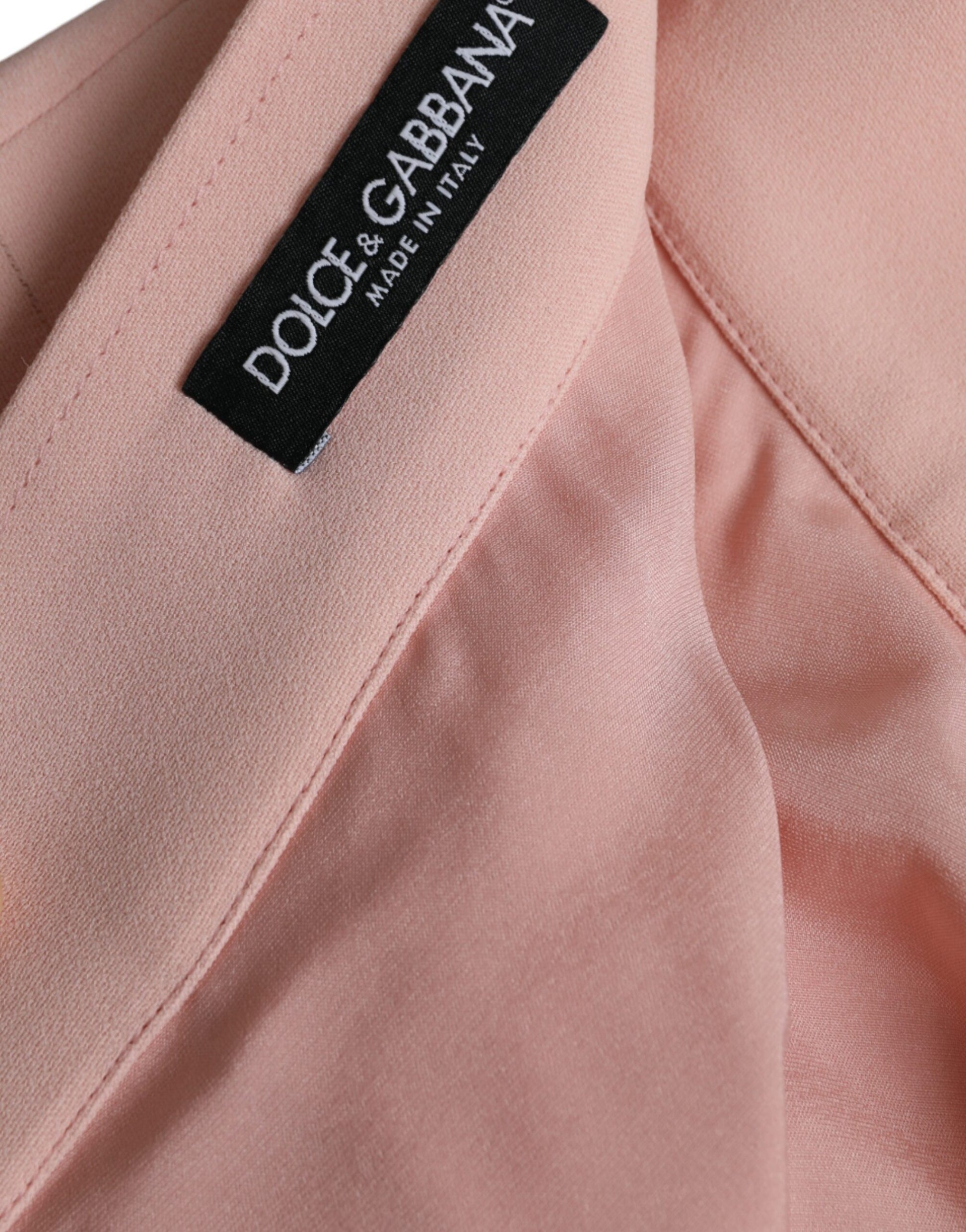 Light Powder Rose Viscose Pleated Skirt