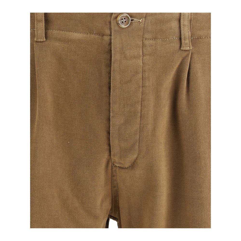 Brown Cotton Pants