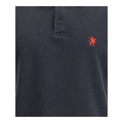 Black Cotton Polo Shirt