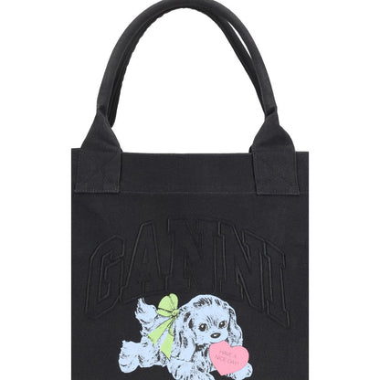 Black Recycled Cotton Shoulder Bag