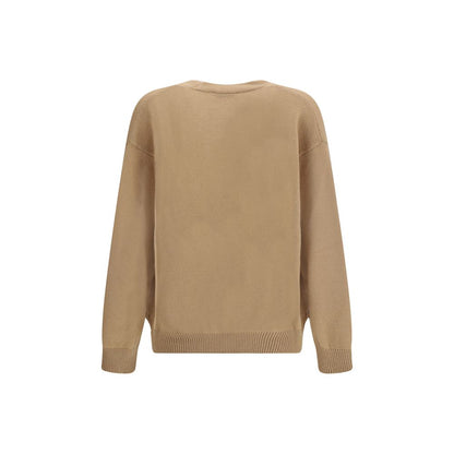 Beige Merino Wool Cardigan