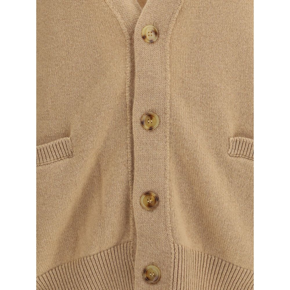 Beige Merino Wool Cardigan
